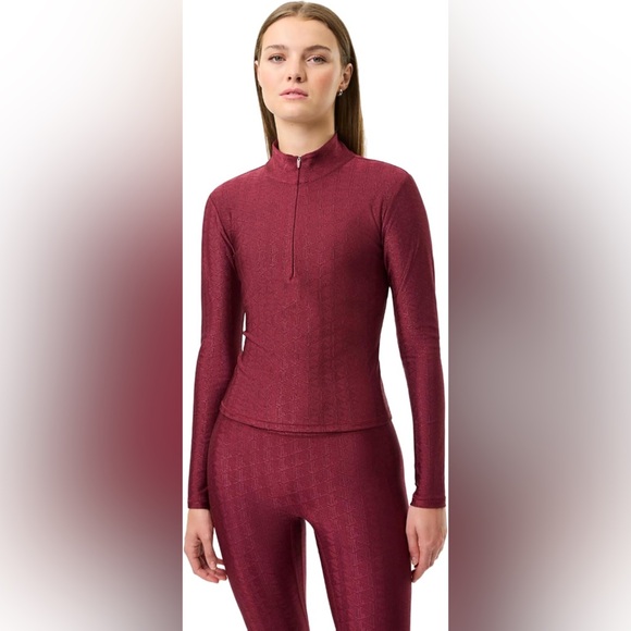 NWT Lacoste x Bandier Monogram Half-zip and Legging Active Set